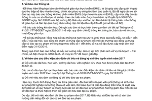 Công văn 36/BGDĐT-KHTC nộp báo cáo thống kê báo cáo tự xác định chỉ tiêu tuyển sinh 2017
