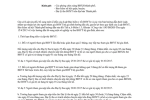 Công văn 73/BHXH-QLT hướng dẫn thời hạn nộp tiền cấp thẻ bảo hiểm y tế hộ gia đình 2017