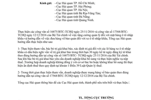 Công văn 239/TCHQ-TXNK trị giá hải quan mặt hàng ô tô nhập khẩu 2017