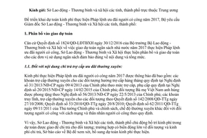 Công văn 148/LĐTBXH-KHTC thực hiện dự toán kinh phí thực hiện Pháp lệnh ưu đãi người có công 2017