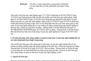 Công văn 205/LĐTBXH-TCDN hướng dẫn thực hiện giáo dục nghề nghiệp 2017