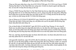 Công văn 465/TCHQ-GSQL thủ tục kiểm tra chuyên ngành mặt hàng sữa bột 2017