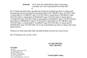 Quyết định 355/BYT-QLD 2017 đính chính thông tin danh mục thuốc tương đương sinh học