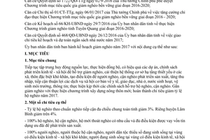 Kế hoạch 16/KH-UBND thực hiện Chương trình giảm nghèo Tuyên Quang 2017