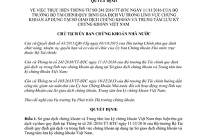 Quyết định 150/QĐ-UBCK thực hiện Thông tư 241/2016/TT-BTC giá dịch vụ trong chứng khoán 2017