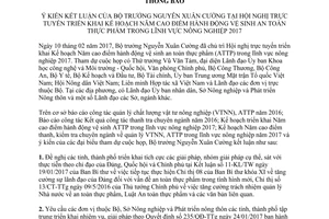 Thông báo 1611/TB-BNN-VP kết luận Bộ trưởng Hội nghị trực tuyến vệ sinh an toàn thực phẩm 2017