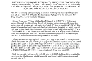 Chương trình 43/CTr-UBND kế hoạch phát triển kinh tế xã hội dự toán ngân sách nhà nước Hà Nội 2017