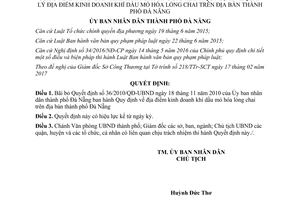Quyết định 05/2017/QĐ-UBND bãi bỏ Quyết định 36/2010/QĐ-UBND khí dầu mỏ hóa lỏng chai Đà Nẵng