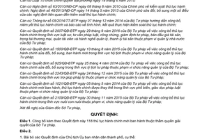 Quyết định 461/QĐ-UBND thủ tục hành chính chuẩn hóa thuộc thẩm quyền Sở Tư pháp Cần Thơ 2017