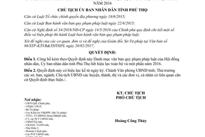 Quyết định 416/QĐ-UBND danh mục văn bản hết hiệu lực Phú Thọ 2017