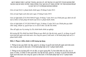 Thông tư 19/2017/TT-BTC quyết toán kinh phí ngân sách thi hành pháp luật xử lý vi phạm hành chính