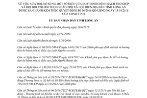 Quyết định 03/2017/QĐ-UBND sửa đổi Quy định chính sách trợ giúp xã hội đối tượng bảo trợ Long An