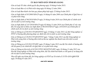 Quyết định 01/2017/QĐ-UBND cơ chế quản lý sử dụng tiền chi trả dịch vụ môi trường rừng Hà Giang