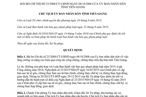 Quyết định 153/QĐ-UBND bãi bỏ Chỉ thị 23/2008/CT-UBND tỉnh Tiền Giang 2017