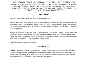 Nghị quyết 25/NQ-CP Chương trình hành động triển khai Nghị quyết xây dựng chỉnh đốn Đảng 2017