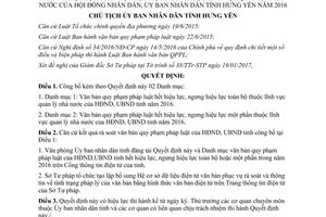 Quyết định 506/QĐ-CTUBND Danh mục văn bản quy phạm hết hiệu lực ngưng hiệu lực Hưng Yên 2017