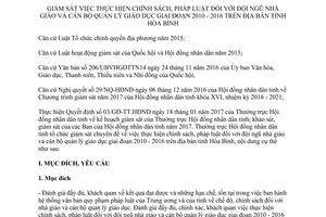 Kế hoạch 14/KH-TT.HĐND chính sách pháp luật với nhà giáo cán bộ quản lý giáo dục tỉnh Hòa Bình 2017
