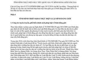 Kế hoạch 16/BC-UBDT tình hình thực hiện mục tiêu quốc gia bình đẳng giới 2016 2017