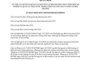 Quyết định 306/2017/QĐ-UBND ủy quyền cho Sở Tài nguyên thực hiện quản lý lĩnh vực đất đai Hải Phòng