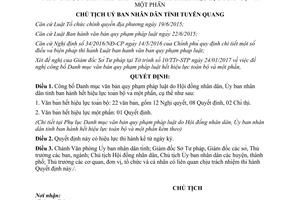 Quyết định 89/QĐ-UBND 2017 văn bản quy phạm pháp luật hết hiệu lực Tuyên Quang