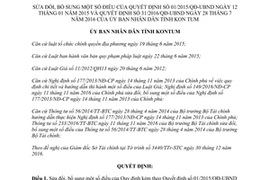 Quyết định 07/2017/QĐ-UBND sửa đổi 01/2015/QĐ-UBND 31/2016/QĐ-UBND Kon Tum