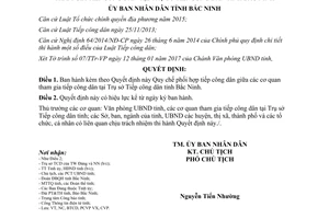 Quyết định 58/QĐ-UBND 2017 Quy chế phối hợp tiếp công dân tỉnh Bắc Ninh
