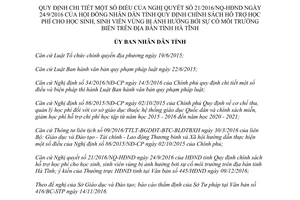 Quyết định 07/2017/QĐ-UBND hướng dẫn 21/2016/NQ-HĐND hỗ trợ học phí cho học sinh Hà Tĩnh