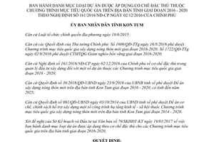 Quyết định 118/QĐ-UBND 2017 Chương trình mục tiêu quốc gia Kon Tum 2016 2020