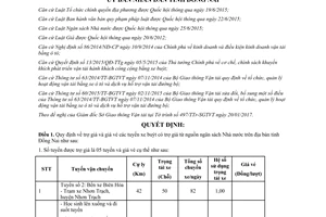 Quyết định 05/2017/QĐ-UBND trợ giá và giá vé xe buýt có trợ giá từ ngân sách nhà nước Đồng Nai 2017