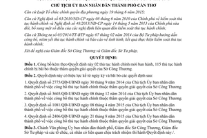 Quyết định 355/QĐ-UBND thủ tục hành chính mới bị bãi bỏ thuộc Sở Công Thương Cần Thơ 2017