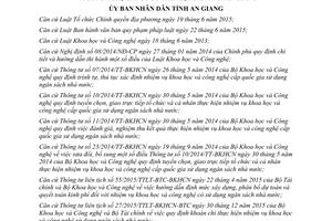 Quyết định 07/2017/QĐ-UBND quản lý tổ chức thực hiện nhiệm vụ khoa học công nghệ cấp cơ sở An Giang