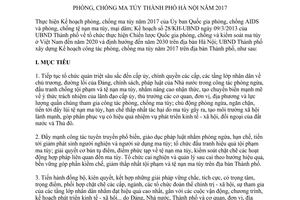 Kế hoạch 38/KH-UBND phòng chống ma túy Hà Nội 2017