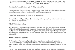 Nghị định 17/2017/NĐ-CP chức năng nhiệm vụ quyền hạn cơ cấu tổ chức
