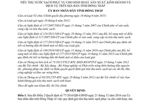 Quyết định 05/2017/QĐ-UBND sửa đổi 77/2016/QĐ-UBND giá tiêu thụ nước sạch sinh hoạt Đồng Tháp