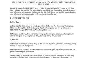 Kế hoạch 482/KH-UBND xây dựng thực hiện hương ước quy ước Bình Dương 2017