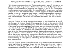 Chỉ thị 06/CT-TTg chấn chỉnh công tác quản lý tổ chức lễ hội lễ kỷ niệm 2017