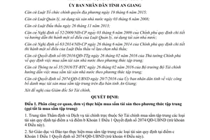 Quyết định 524/QĐ-UBND phân công thực hiện mua sắm tài sản theo phương thức tập trung An Giang 2017