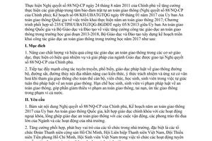 Kế hoạch 110/KH-BGDĐT triển khai công tác giáo dục an toàn giao thông trong trường học 2017