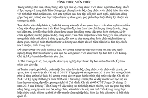 Chỉ thị 01/CT-UBND chấp hành kỷ luật kỷ cương đạo đức công vụ nghề nghiệp tỉnh Tiền Giang 2017