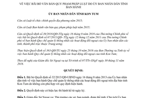 Quyết định 09/2017/QĐ-UBND bãi bỏ 32/2013/QĐ-UBND Kon Tum