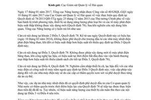 Công văn 0214/TCNL-KHCN thực hiện 78/2013/QĐ-TTg 2017