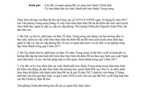 Công văn 1033/VPCP-TCCV thực hiện Đề án thí điểm đổi mới cách tuyển chọn lãnh đạo quản lý 2017