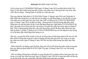 Công văn 404/LĐTBXH-BHXH điều chỉnh lương hưu giáo viên mầm non lương hưu thấp hơn lương cơ sở 2017