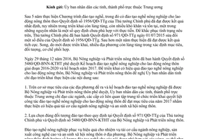 Công văn 1247/BNN-KTHT 2017 triển khai nhiệm vụ kế hoạch đào tạo nghề nông nghiệp