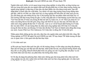 Công văn 1426/BNN-CN chăn nuôi lợn và thức ăn chăn nuôi công nghiệp 2017