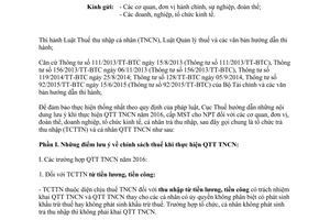 Công văn 5286/CT-TNCN quyết toán thuế thu nhập cá nhân cấp mã số thuế người phụ thuộc Hà Nội 2017