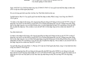Công văn 6046/CT-TNCN đính chính 5286/CT-TNCN Hà Nội 2017