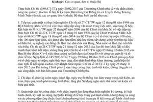 Công văn 605/BTTTT-VP thực hiện 06/CT-TTg chấn chỉnh công tác quản lý tổ chức lễ hội lễ kỷ niệm 2017