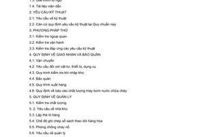 Quy chuẩn kỹ thuật quốc gia QCVN 10:2017/BTC về Máy bơm nước chữa cháy (đồng bộ thiết bị chữa cháy rừng) dự trữ quốc gia