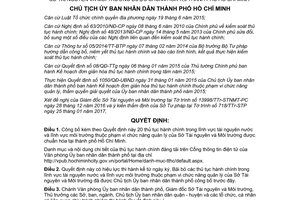 Quyết định 857/QĐ-UBND công bố thủ tục hành chính quản lý Sở Tài nguyên Môi trường Hồ Chí Minh 2017